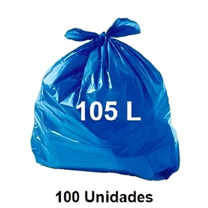 Saco P/Lixo 105L Az 100un Induplast