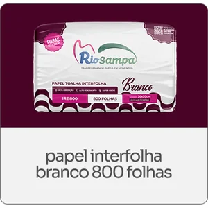 Papel Toalha Interfolha 20X20 Branco Rio Sampa