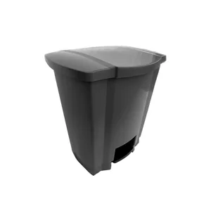 Lixeira Preta C/Pedal Coleta Seletiva 18L - Tonk