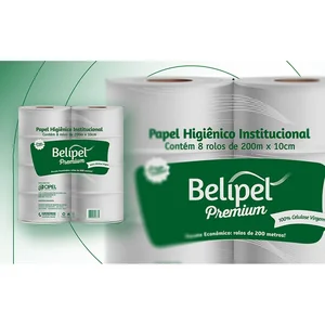 Papel Higienico Rolao Fs 8X200M 100% Celulose Premium Belipel