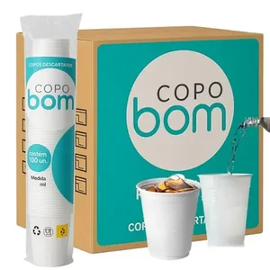 Copo Descartavel 200ml Ps 100un Copobom