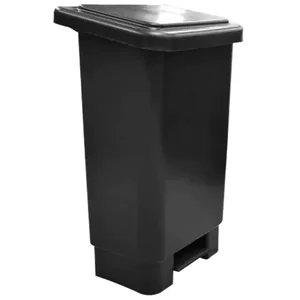 Lixeira C/Pedal 100L Preta Bralimpia