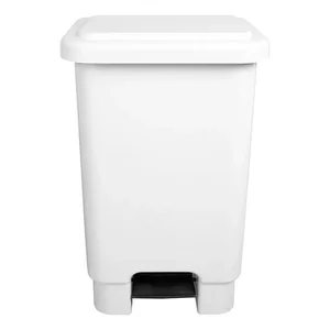 Lixeira C/Pedal 50L Branca Bralimpia