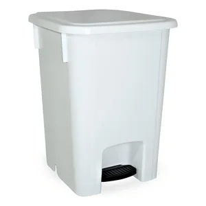Lixeira C/Pedal 15L Branca Bralimpia