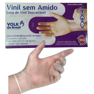 Luva Vinil S/Amido 100un Volk - G