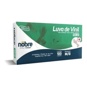 Luva Vinil S/Amido 100un Nobre - M