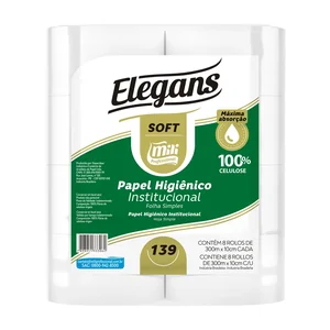 Papel Higienico Rolao Fs 8X300M Elegans Soft Milli (139)