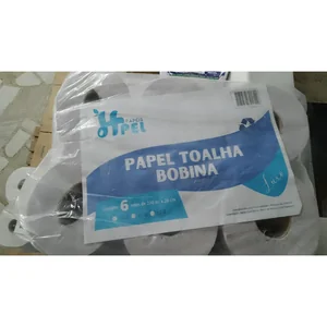 Papel Toalha Bobina Fs 6X200M Branco Luxo Hpell